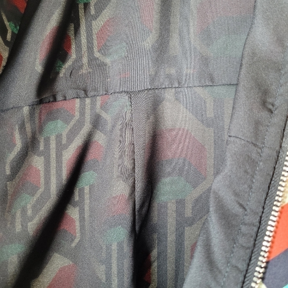 Milly Green, Red and Black Geometric Sheath Dress - Picture 11 of 15